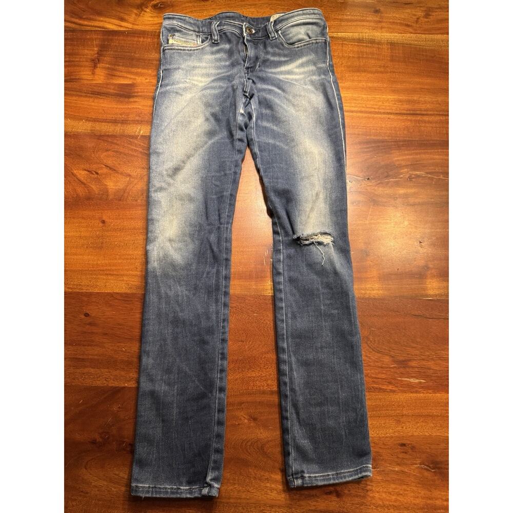 Diesel 'Skinzee' Super Slim Skinny Fit Stretch Denim Blue Jeans Women's Sz 30